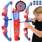 2-Pack LED Light-Up Kids’ Bow and Arrow Set with Standing Target, Foam-Dart Blasters, Suction-Cup Arrows and Quivers