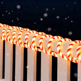 40 ft LED Candy Cane Rope Lights, 360 LED Red & Warm White Christmas Rope Lights