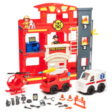 Kid Connection Fire Station Emergency Vehicle Playset with Hose