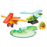4-Piece KidKraft Adventure Tracks Dino World Prehistoric Pals Flyers Wooden Vehicle Playset – Pteranodon & Dragonfly