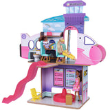 KidKraft Luxe Life 2-in-1 Wooden Airport & Jet Plane Doll Playset – 360° Spinning Base & 15+ Accessories