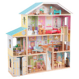 4.5 ft. KidKraft Majestic Mansion Wooden Dollhouse – 4 Levels, 8 Rooms, Elevator & 34 Accessories