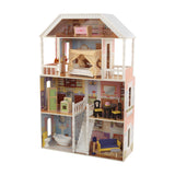 KidKraft Savannah Wooden Dollhouse – 4 Levels, 6 Rooms, Porch Swing & 14 Accessories