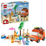 LEGO Bluey’s Beach & Family Car Trip – 133 Pieces, 3 Minifigures & Buildable Vehicle