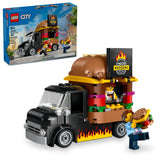 LEGO City Burger Truck 60404 Building Set, Food Truck Toy with Minifigures