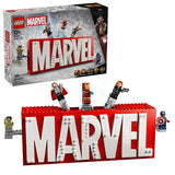 LEGO Marvel MARVEL Logo & Minifigures 76313 Building Set – 931-Piece Collectible Display Model