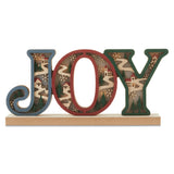 Holiday Time 11.75" H Light-Up Wooden Joy Christmas Tabletop Decoration