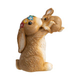 Mainstays Resin Mother & Baby Bunny Garden Statue, 12.1" H Outdoor Rabbit Sculpture