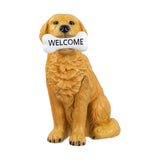 Mainstays Welcome Dog Large Resin Outdoor Garden Statue, Weather-Resistant Golden Retriever