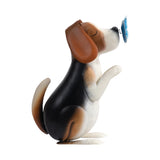 Mainstays Metal Dog with Butterfly Garden Statue, Weather-Resistant Hand-Painted Outdoor Décor