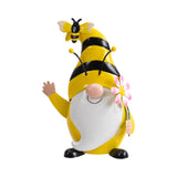 Mainstays 12.9" H Metal Bumblebee Gnome Garden Statue, Outdoor Bee Gnome Décor