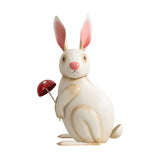 Mainstays 13.4" H Hand-Painted Metal Bunny Garden Statue, Outdoor Rabbit Décor
