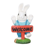 Mainstays 11.5" Welcome Bunny Garden Statue, Resin Easter Rabbit Décor