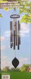 Stylecraft Premium Double Wind Chime, 46 Inch Aluminum Black Metal