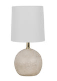 Mainstays Ball Table Lamp with White Linen Round Hardback Shade