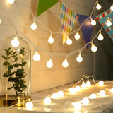 Mainstays 21 Ft 50-Count LED Globe Lights with Frosted White G20 Globes