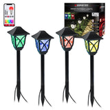 Monster Smart Outdoor Pathway Lights – 4 Pack 90 lm Multicolor Wi-Fi Landscape Lights
