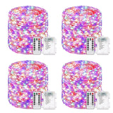 4-Pack 33 ft 100 LED Battery Operated Fairy String Lights with Remote