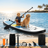 Naipo 10' Inflatable Stand Up Paddle Board Set, 330 lb Capacity SUP with Adjustable Paddle, Pump & Backpack