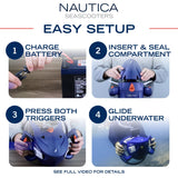 Nautica Navigator Underwater Seascooter – Battery Powered Marine Scooter for Kids, Pools & Lakes