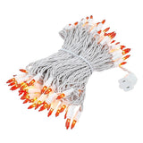 100-Count Incandescent Mini Christmas String Lights, 50 ft White Wire Holiday Light Set,