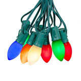 25-Count C9 LED Christmas String Lights, 25FT Smooth Plastic Bulb String Lights
