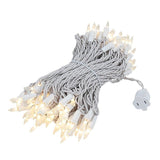 100-Count Incandescent Mini Christmas String Lights, 50 ft White Wire Holiday Light Set,