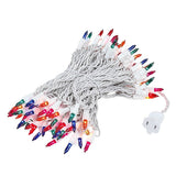 100-Count Incandescent Mini Christmas String Lights, 50 ft White Wire Holiday Light Set,