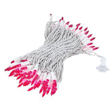 100-Count Incandescent Mini Christmas String Lights, 50 ft White Wire Holiday Light Set,