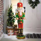 Morris Costumes 4FT Light-Up Nutcracker with Drumsticks Blow Mold Decoration