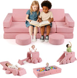 13-Piece INFANS Modular Kids’ Play Couch – Convertible Foam Fort-Building Sectional Sofa