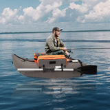 Miumaeov Inflatable Fishing Boat with Adjustable Backrest, Portable Float Tube