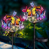 2 Pack Solar Butterfly Lights – 18 Butterfly Waterproof Solar Garden Stake Lights