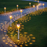 12 Pack Stainless Steel Solar Pathway Lights – LED Solar Garden Stake Lights