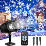 Owl Double-Tube Blizzard Projection Light, IP65 Waterproof LED Snowfall Projector with Remote Control