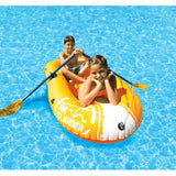 Poolmaster Islander 2-Person Inflatable Boat with Inflatable Seat & Oar Locks, Heavy-Duty Vinyl Recreational Raft