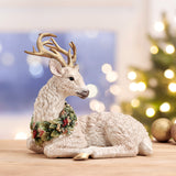 Fitz & Floyd Woodland Holiday Resting Deer Figurine