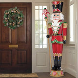 8 FT Pre-Lit Musical Nutcracker with 42 LED Lights and Removable Staff