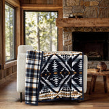 Pendleton Reversible Plush Throw Blanket, 50" x 70" Soft 600 GSM Multi Throw