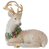 Fitz & Floyd Woodland Holiday Resting Deer Figurine