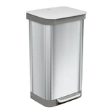 Glad Stainless Steel Step Trash Can and Drawstring Bag Bundle, 13- or 20-Gallon