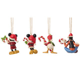 Jim Shore Disney Traditions Mickey and Friends Christmas Ornaments, Set of 4