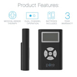 Pure Enrichment PurePulse DUO TENS/EMS Muscle Stimulator Bundle with 7 Sets Electrode Pads