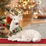 Fitz & Floyd Woodland Holiday Resting Deer Figurine