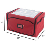 TreeKeeper 56-Ornament Storage Bag with 4 Removable Trays & Self-Standing Frame