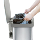 Glad Stainless Steel Step Trash Can and Drawstring Bag Bundle, 13- or 20-Gallon