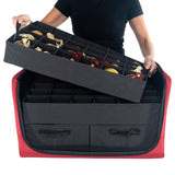 TreeKeeper 56-Ornament Storage Bag with 4 Removable Trays & Self-Standing Frame