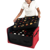 TreeKeeper 56-Ornament Storage Bag with 4 Removable Trays & Self-Standing Frame