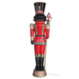 8 FT Pre-Lit Musical Nutcracker with 42 LED Lights and Removable Staff