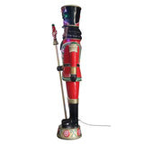 8 FT Pre-Lit Musical Nutcracker with 42 LED Lights and Removable Staff